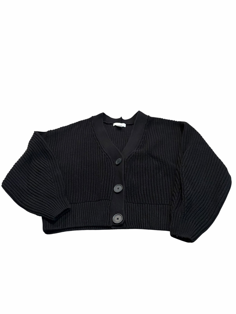 H&M black knit cardigan